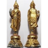 ราคา 3660 พระบูชาปางห้ามญาติ หรือ ปางห้ามสมุทร สมัยรัตนโกสินทร์ เนื้อชินตะกั่ว ปิดทองแท้ สูง 13 ซ ม (28285627160)