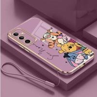 ราคา Samsung A17 5G A07 Winnie the Pooh Casing Custom Name Case Candy Glossy Plating Cover (44115907857)