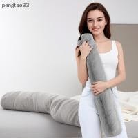 ราคา ใหม่ 76x11 ซม ยาวพิเศษขวดน้ําร้อนกระเป๋าสีชมพูสีเทาที่ถอดออกได้ฝาครอบยางยาวพิเศษขวดน้ําร้อนเอวมืออุ่นเท้า ไทย (47602800955)