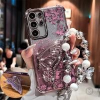 ราคา SAMSUNG สําหรับSamsung Galaxy A06 A05 A05S A04 A04S A03 A03S A02 A02S A03Core M56 Quicksand Glitterผีเสื้อเคสโทรศัพท์พร้อมสายรัดข้อมือ (41476850860)