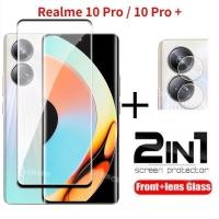 ราคา 2022 realme 10 Pro ฟิล์ม2 in 1ป้องกันหน้าจอสำหรับ realme 10Pro 10 Pro Realme10Pro 10Pro พลัส4กรัม5กรัม2022เต็มฝาครอบกระจกฟิล์มด้านหน้ากลับเลนส์ Realme10Pro 4กรัม5กรัม QT7 (24387025472)