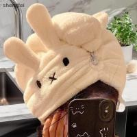 ราคา shengfei ผู้หญิงผมแห้งหมวกผ้าเช็ดตัวแห้งเร็ว 1PC หูกระต่ายขนแกะปะการัง Super ดูดซับ Turban ผมแห้งหมวก Boutique (46002980940)