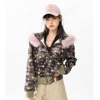 ราคา Pre Order Aonw American Retro Camouflage Hooded Jacket for Women (49301989284)