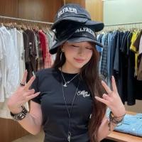 ราคา Pre order 14 20days แบรนด์เวียดนาม ALFAER BLACK WASHED DISTRESSED CAP (57601918387)