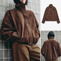 ราคา เสื้อกันลมแขนยาวสำหรับผู้หญิง แบบใหม่ปี 2025 จากหนังแท้นิ่ม (40516007438)