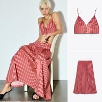 ราคา ซาร่า Za ฤดูใบไม้ผลิสไตล์ใหม่สูทลายคอวีสั้นด้านบน2309692กระโปรงขลุ่ยพัดลม1Za5437 (28376478824)