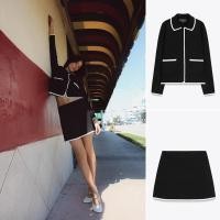 ราคา ซาร่าZa ฤดูใบไม้ผลิใหม่สไตล์คมชัดสีตัดแจ็คเก็ตถัก4192031 กระโปรงมินิถัก4192032 (28426834214)