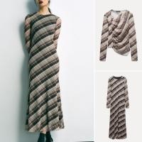 ราคา ซาร่า Za ชุดเดรสตาข่ายผ้าไหมลายสก๊อตสไตล์ใหม่ฤดูใบไม้ผลิ5039283 5039280 (25340304671)