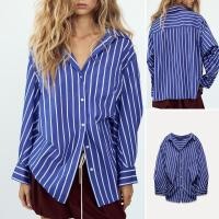 ราคา ซาร่า Za เสื้อเชิ้ตแขนยาวลายทางสไตล์ใหม่ฤดูใบไม้ร่วง3067105 (24285722235)