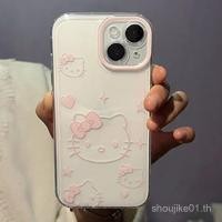 ราคา เคสมือถือลายแมวคิตตี้สีชมพู iphone14 15PROMAX 16 13 11ใสน่ารัก12เคสนิ่ม8ช่องเฉพาะ xs7plus8p เคสมือถือ iPhone แบบมีเอกลักษณ์เฉพาะตัวเคสป้องกัน rbpo (27521890334)
