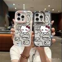 ราคา เคสโทรศัพท์ลายการ์ตูนคิตตี้หน้ายิ้มติดแฟลชเพชร ใช้ได้กับ iPhone 14 15 13 12 16 11 14PRO 15PRO 15PROMAX 14PLUS 13PLUS a (54501967429)