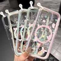 ราคา ถุงลมนิรภัยสีคู่ดอกไม้สีชมพูผีเสื้อแม่เหล็กดูดสําหรับiPhone 13 14 11 15 12 16 11PRO 13PRO 13PROMAX 14PROMAX 16PROMAX 15PLUS 16PLUS 14PLUSเคสโทรศัพท์RB4M (50652335349)