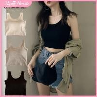 ราคา COD เสื้อครอปฤดูร้อนสุดเซ็กซี่สำหรับผู้หญิง เสื้อกล้ามสั้นแขนกุดผ้าฝ้ายถักคอยูแบบลำลอง MysticHearth (52201408206)