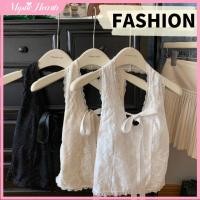 ราคา COD เสื้อกั๊กแขนกุดผ้าลูกไม้ดีไซน์ใหม่สำหรับผู้หญิงไซส์ใหญ่ สายรัดผูกโบว์ MysticHearth (46451464649)