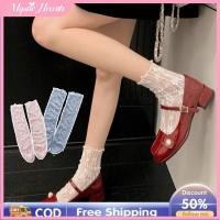 ราคา COD ถุงเท้าลายดอกไม้ญี่ปุ่น ถุงเท้าลูกไม้สีขาว ถุงเท้าน่องผู้หญิง ถุงเท้ากลางน่อง ถุงเท้าตาข่ายลูกไม้ฤดูร้อน ตัวบาง MysticHearth (41376028963)