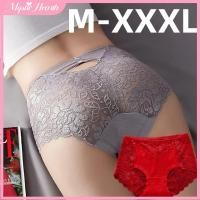 ราคา COD กางเกงชั้นในลูกไม้เอวกลางสำหรับผู้หญิง ไร้ตะเข็บ โปร่ง โปร่งใส กางเกงชั้นในไซส์ใหญ่ สวมใส่สบายและระบายอากาศได้ดี เป้าผ้าฝ้าย กางเกงชั้นใน MysticHearth (48051543419)