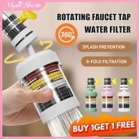 ราคา COD ซื้อ 1 แถม 1 เครื่องกรองน้ำแบบ 6 ชั้น ก๊อกน้ำหมุนได้ 360 เครื่องกรองน้ำแบบหมุนป้องกันการกระเซ็นสำหรับใช้ในครัวเรือน เครื่องกรองน้ำแบบก๊อกน้ำหมุนขจัดสิ่งสกปรกต่างๆ ที่หู MysticHearth (52650691568)