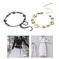 ราคา Fir ผู้หญิงถักเข็มขัดเอว Vintage บาง Bohemian เข็มขัดลูกปัด Decors ตกแต่ง Cool สาวชุดเสื้อเข็มขัดเอว (55701703877)