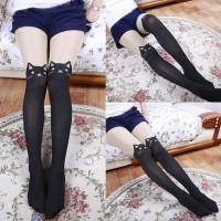 ราคา Fir ผู้หญิงน่ารักสําหรับแมวพิมพ์สัตว์ Pantyhose Faux ต้นขาเย็บ Tattoo Tigh (55451704062)