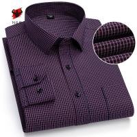 ราคา เสื้อเชิ้ตแขนยาวผ้าฝ้ายลายสก๊อต ขนาดใหญ่ สำหรับผู้ชาย (54400493750)