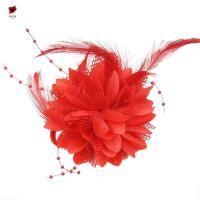 ราคา กิ๊บติดผมตาข่ายดอกไม้สำหรับเจ้าสาบ พร้อมลายปักขนเป็ดและลูกปัด (52502172587)