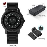 ราคา Magnetic Ball Suspension Quartz Watch นาฬิกาแฟชั่นกันน้ํา Black Tech สําหรับผู้ชาย รุ่นส่องสว่าง (50451582123)