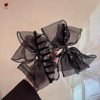 ราคา Bowknot Hair Clamp Bow Gauze Hair Claw พร้อมRhinstone เครื่องประดับผมสำหรับทุกวัย (45601554811)