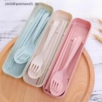 ราคา CHL ชุดอาหารฟางข้าวสาลีช้อนส้อมตะเกียบพลาสติกชุดบนโต๊ะอาหารแบบพกพา TH (52151800048)