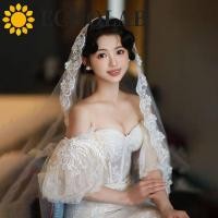 ราคา เสียงสะท้อน ผ้าคลุมหน้างานแต่งงาน ลูกไม้ดอกไม้ยาวผ้าคลุมหน้าเจ้าสาว สีขาวหรูหราชั้นเดียวนุ่ม ทูล เจ้าสาวหัวผ้ากอซเจ้าสาวอุปกรณ์ (56201529479)