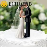 ราคา เสียงสะท้อน ท็อปเปอร์เค้กแต่งงานคู่ หรูหราสีขาว สีดําเค้ก ท็อปเปอร์ ตุ๊กตา โรแมนติกพีวีซีสร้างสรรค์ครบรอบตกแต่งเจ้าสาวและเจ้าบ่าวหุ่นเจ้าสาวตกแต่งอาบน (50651524905)