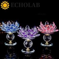 ราคา เสียงสะท้อน เชิงเทียนดอกบัวคริสตัล Hoom Decor แก้วเชิงเทียนดอกบัว สไตล์ 8 สีเครื่องประดับ Clear Lotus ตุ๊กตาเทียนขาตั้งอาหารค่ํา Decor (47301555086)