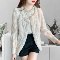 ราคา เสื้อกั๊กดีไซน์คล้ายชาแนลสำหรับผู้หญิง ทำจากเนื้อแกะขนยาวและผ้าฝ้ายหนา เรียบหรูกับขนาดเล็กและทรงหลวม (50601528661)