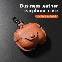 ราคา 2024 ซองหนังสําหรับ samsung galaxy buds 3 buds3 pro พร้อมพวงกุญแจธุรกิจซองหนัง protector สําหรับชายกรณี buds3 pro ฝาครอบ (26960177847)