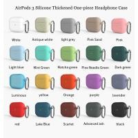 ราคา New 2021 เคส Airpods 3 เคส True Wireless หูฟังบลูทูธ AirPods3 Pure Color Silicone Soft Protective Cover (12838618233)