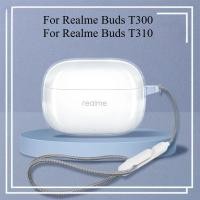 ราคา เคสใสสําหรับrealme Buds T300 ป้องกันโปร่งใสเชือกเส้นเล็กTPUครอบคลุมหูฟังบลูทูธเชลล์หูฟังเคสแบบพกพาสําหรับRealme Buds T310 (26623653894)