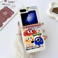 ราคา SAMSUNG เกาหลีน่ารักการ์ตูนหมีโน๊ตบุ๊คสไตล์กรณีโทรศัพท์สําหรับ ซัมซุง กาแลคซี Z พลิก6พลิก5 4 3 น่ารัก สาวของขวัญปก (28316425702)