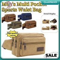 ราคา COD กระเป๋าคาดเอวสำหรับกิจกรรมกลางแจ้งสำหรับผู้ชาย กระเป๋าคาดเอวผ้าแคนวาสแบบเฉียง กระเป๋าใส่เหรียญ กระเป๋าคาดเอว 4 ช่องซิป กระเป๋าเดินป่าที่ทนทาน กระเป๋าเดินทางแบบคาดเข็มขัด กระเป๋าเดินป่า กระเป๋าตั้ง
