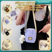 ราคา COD กระเป๋าใส่โทรศัพท์มือถือแบบสะพายข้างลายหมีกำมะหยี่สำหรับเด็กเล็ก กระเป๋าใส่กุญแจเงิน กระเป๋าแฟชั่นสะพายข้างลายหมีกำมะหยี่ QualiNestX (41026427383)