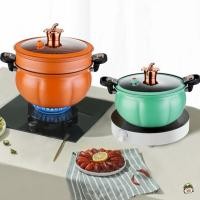 ราคา หม้อปรุงอาหารแบบแรงดันไม่ติด 8 ลิตร 2 ชั้น เครื่องนึ่งแรงดันไมโครสําหรับเตาแม่เหล็กไฟฟ้าแก๊ส (57652306362)