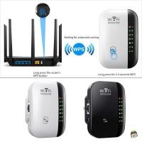 ราคา เครื่องทวนสัญญาณ WiFi ไร้สาย 300Mbps ตัวขยายขยายสัญญาณ (49350849374)