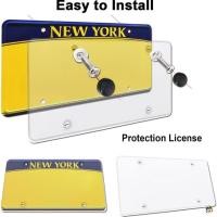 ราคา 12 08 x 6 02 นิ้วฝาครอบป้ายทะเบียนสากลพลาสติกใสตัวป้องกันป้ายทะเบียนรถพร้อมสกรูและเครื่องซักผ้า (57350962204)