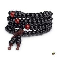 ราคา สร้อยข้อมือลูกปัดสไตล์พุทธ พิมพ์จีน ออกแบบเหมือนไม้จันทน์สีแดง (56250753164)