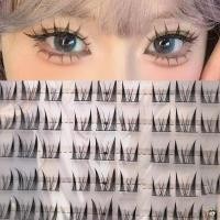 ราคา ผู้หญิง Devil Elf Eyelash Clusters Curling สวมใส่สบาย Fluffy ปลอม Lashes Perfect สําหรับสาว Night Out Eye แต่งหน้า (52500631534)