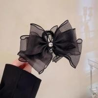 ราคา ผ้าไหมกอซ Hair Claw แบบ bow knot พร้อมคริสตัล สวารอฟสกี้ เครื่องประดับผมสำหรับผู้หญิงและเด็ก (51151543731)