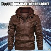 ราคา เสื้อแจ็คเก็ตหนังสำหรับผู้ชาย เหมาะสำหรับฤดูหนาวและขับรถ (46301072847)
