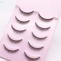 ราคา 5 คู่ Strip Lashes Naked Lashes สีดํา Wispy Eye Lashes Fluffy Volume Short Lash Strips (44802779676)