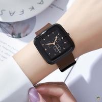 ราคา นาฬิกาผู้หญิงนาฬิกาหรูหราอ่านง่ายหน้าปัดสี่เหลี่ยมอนาล็อกออกแบบที่เรียบง่ายนาฬิกาข้อมือสําหรับ ไม่จํากัดเพศ ทํางานและสํานักงาน (43519935946)