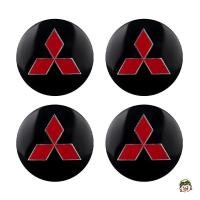 ราคา MITSUBISHI ฝาครอบฝาครอบดุมล้อศูนย์ล้อรถ 4 ชิ้น สติ๊กเกอร์ขอบสไตล์มิตซูบิชิ (41827070571)