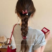 ราคา โบว์ผมสีแดงลายจุดสำหรับผู้หญิง ระดับไฮเอนด์ ทนทานและยืดหยุ่น ตกแต่งทรงผมอย่างสวยงาม (40524685307)