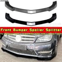 ราคา สําหรับ Mercedes Benz C Class W204 S204 AMG Line 2011 2014 Body Kit กันชนด้านหน้า Splitter Lip Guard Diffuser รถอุปกรณ์เสริม (50602183190)